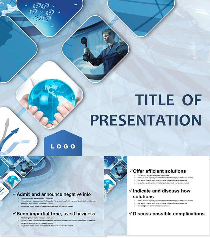 Contact Communication PowerPoint Template for Presentation