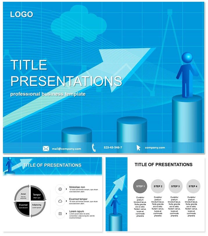 Finance Sequence Growth PowerPoint Template Presentation