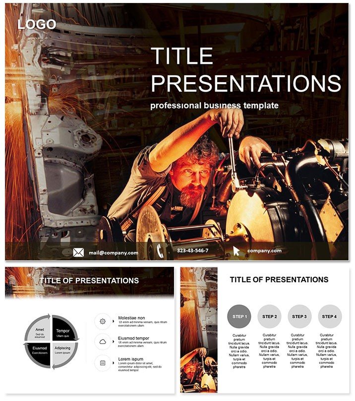 Mechanic at work PowerPoint templates