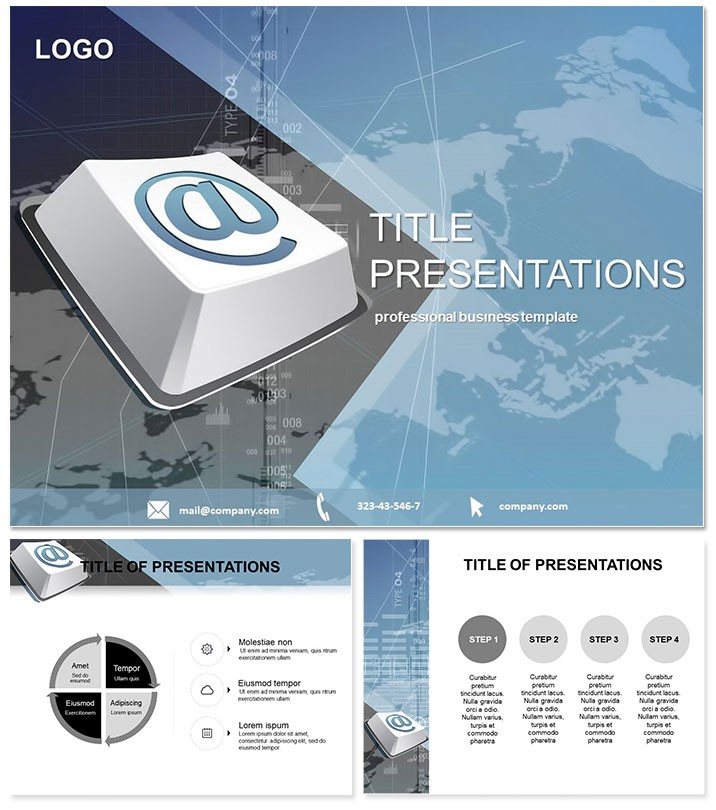 Access to E-mail PowerPoint template