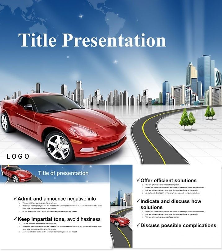 City Car PowerPoint template Presentation
