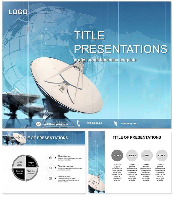 Radio Telescope PowerPoint Template - Space Presentation
