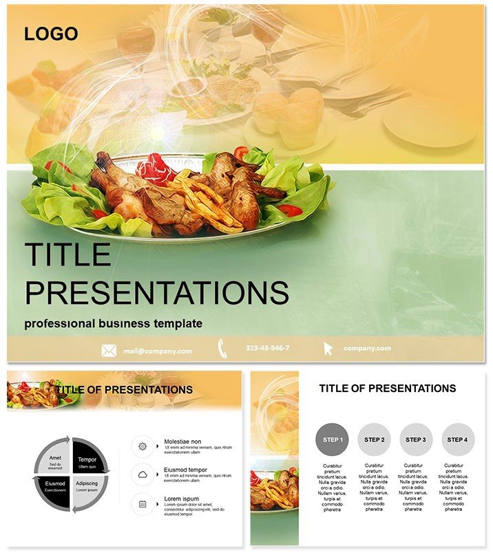 Dish of Restaurant PowerPoint Template - Professional Presentation | Download Now