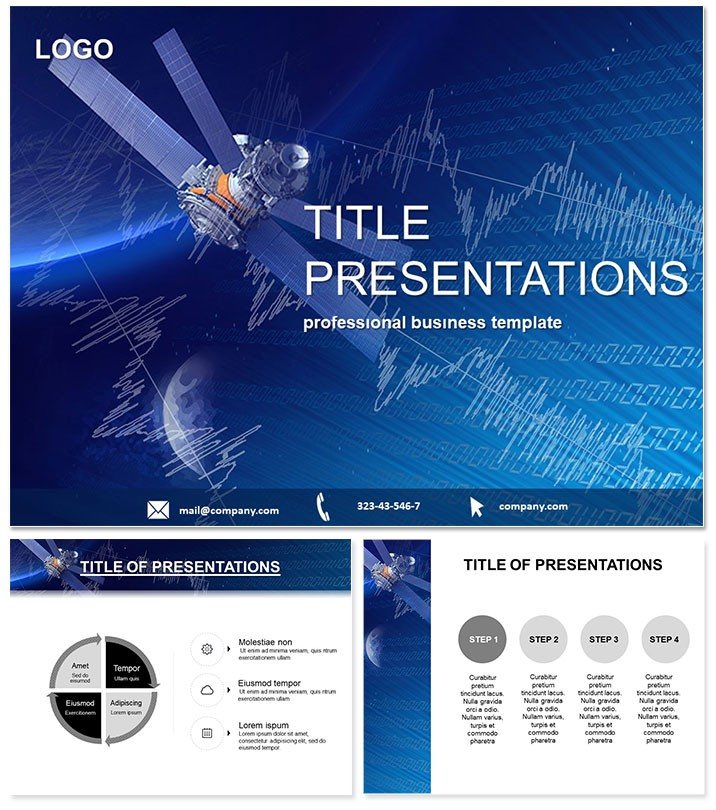 Satellite Encoded Signals PowerPoint Templates