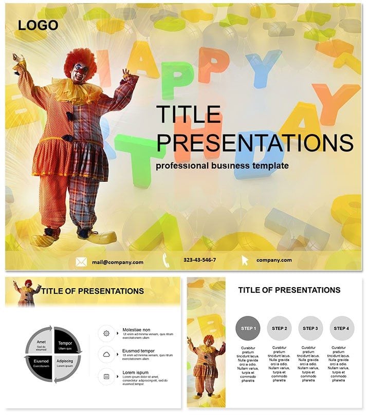 Clown: birthday PowerPoint Templates