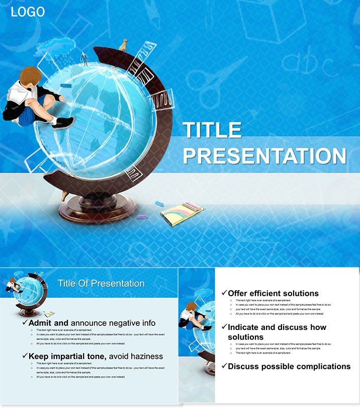 Child Exploring the World PowerPoint Templates
