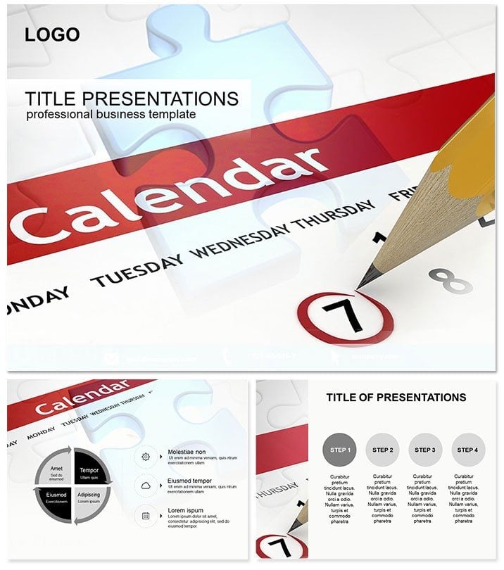 Timeless Organization: A Customizable Calendar PowerPoint Template