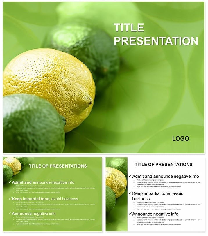 Citrus Lemon PowerPoint template