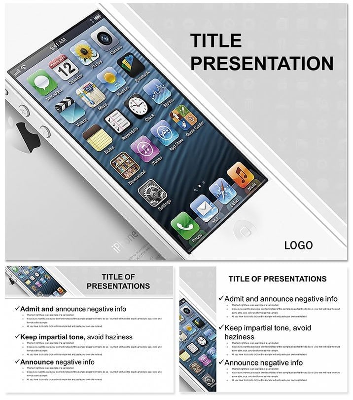 Apple iPhone PowerPoint template