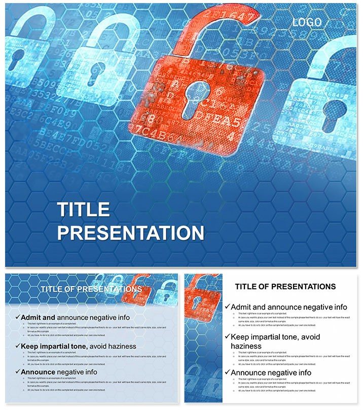 Lock Protection PowerPoint Template