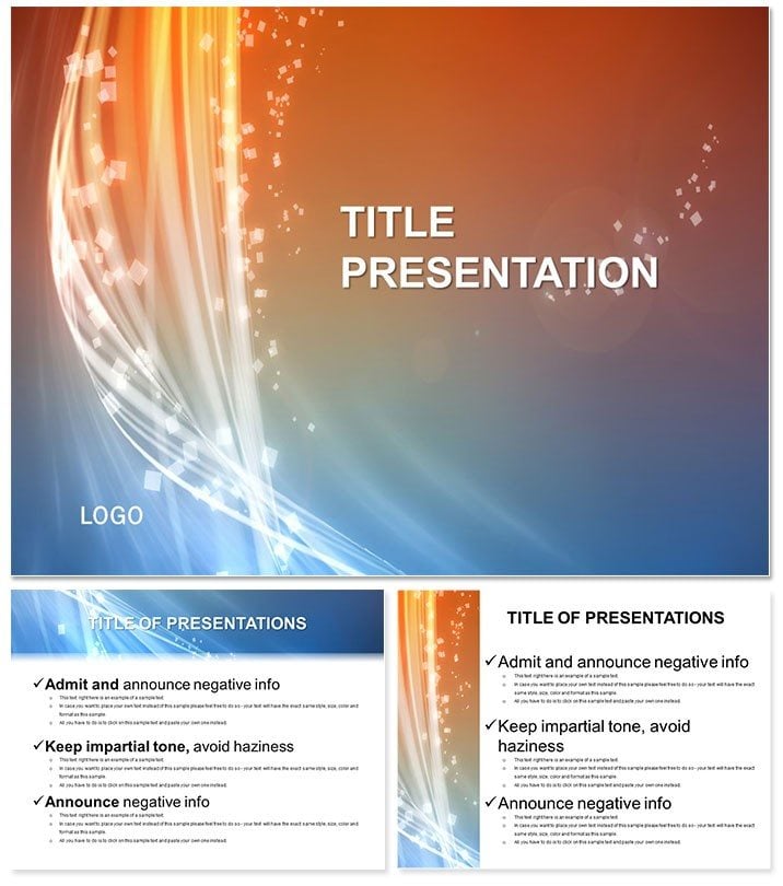 Stacked Waterfall PowerPoint template Presentation