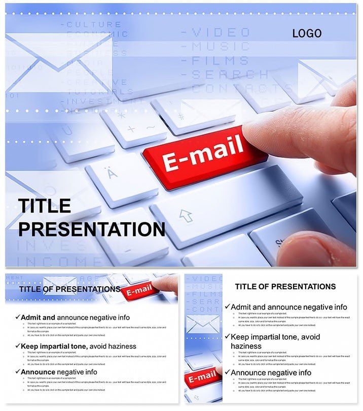 Sending an e-mail PowerPoint Templates