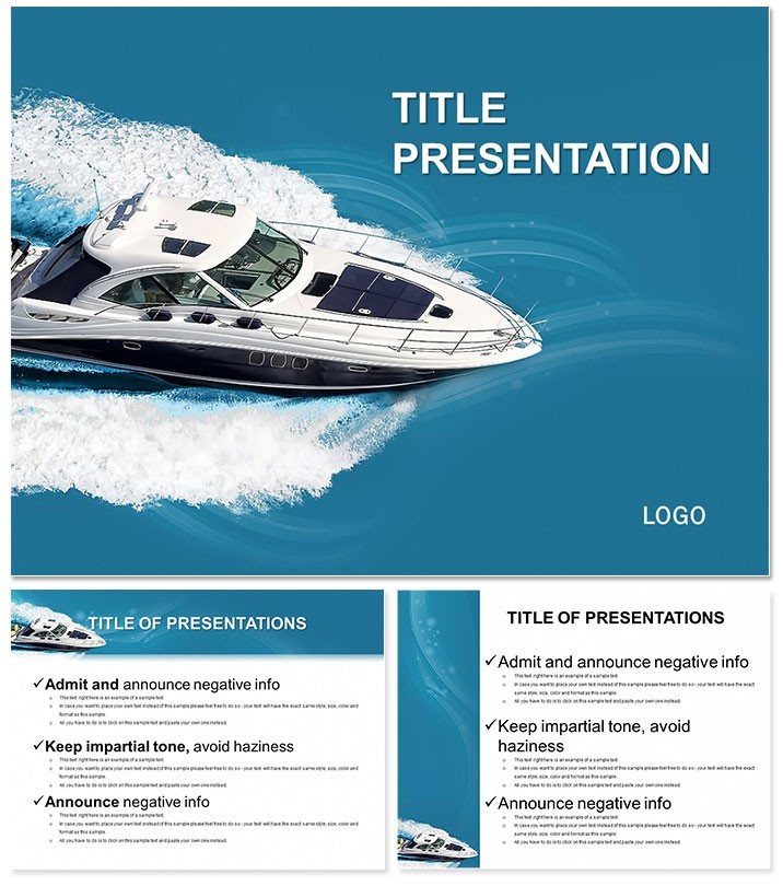 High-speed Motor Yachts PowerPoint Templates