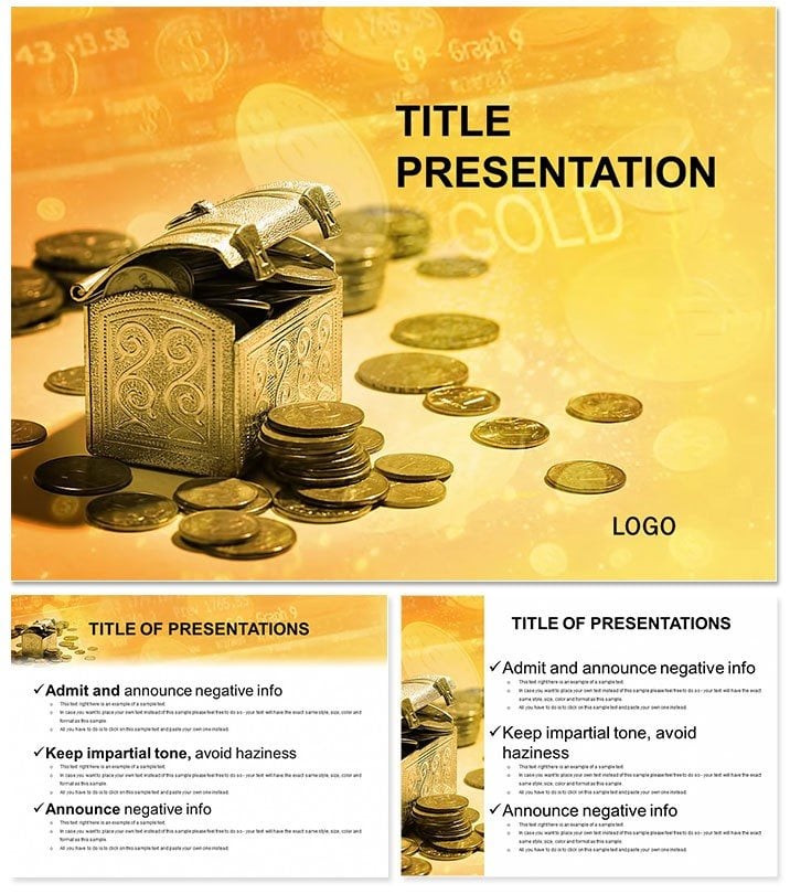 Gold Coins Savings PowerPoint templates