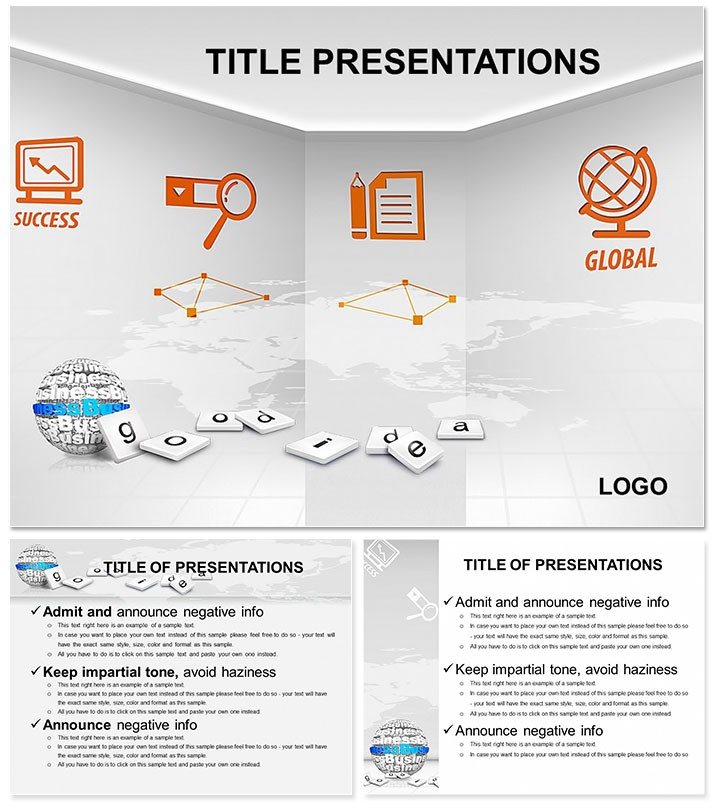 Organization of E-commerce PowerPoint Template for Presentation