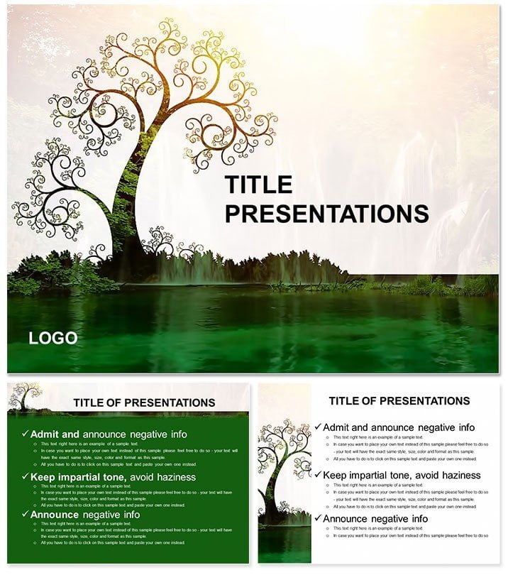 Tree of Life PowerPoint Template, Background Presentation
