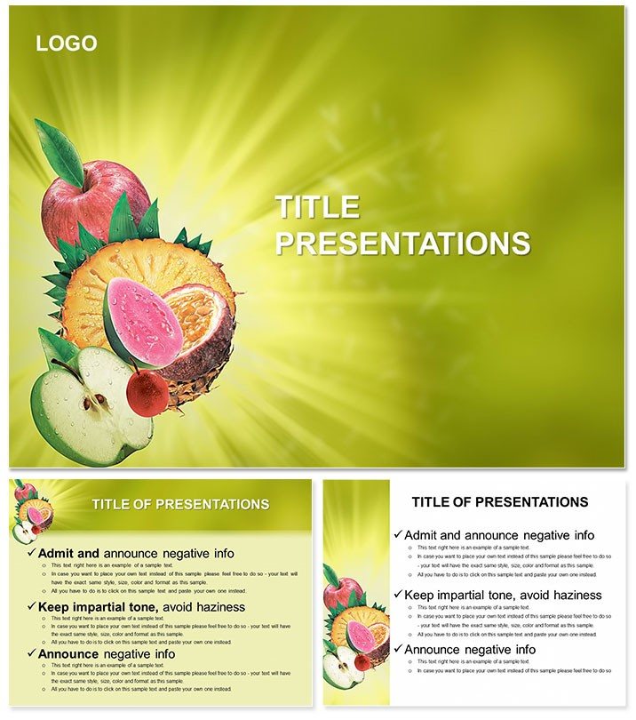 Useful Properties of Fruit PowerPoint Templates