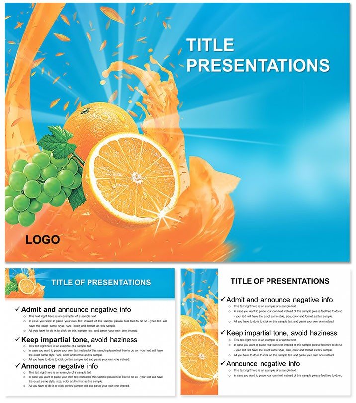 Citrus Juices PowerPoint Templates