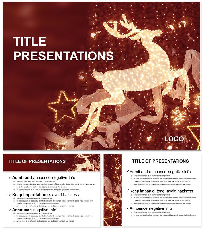 Christmas reindeer PowerPoint Templates for Presentation
