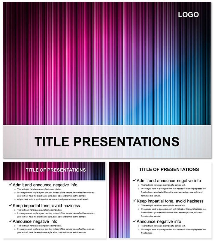 Abstract Rainbow Fiction Background PowerPoint Templates