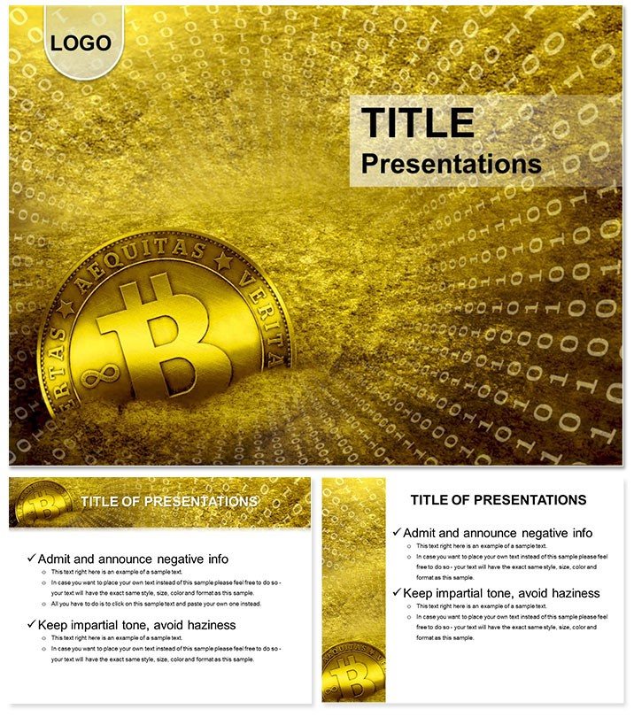 Business : Money Bitcoin PowerPoint templates