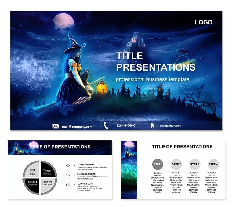 Witch of Halloween PowerPoint templates