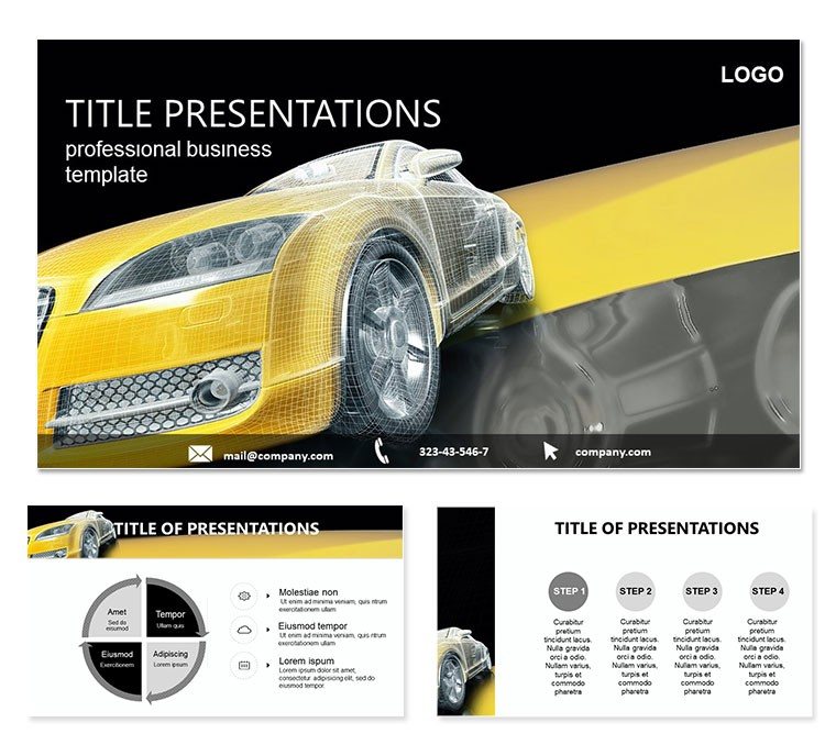 Background Speed Car PowerPoint template