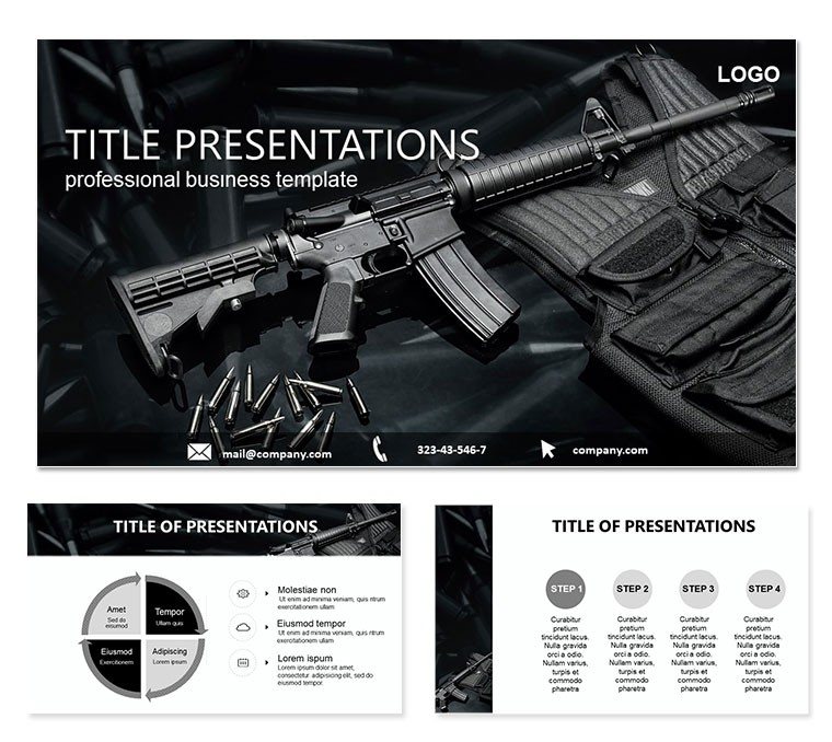 Equipment for Soldier PowerPoint template