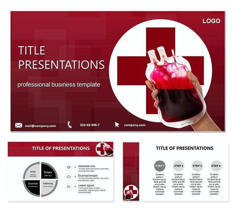 Medicine : Red Cross Blood Transfusion PowerPoint templates