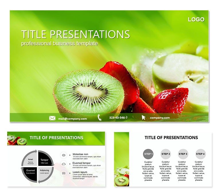 Kiwi - Eat at Home PowerPoint template