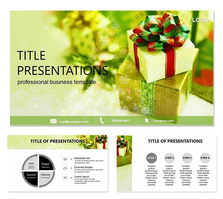 Christmas Gift for Children PowerPoint Templates