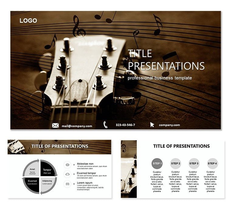 Tuning Your Guitar PowerPoint Templates