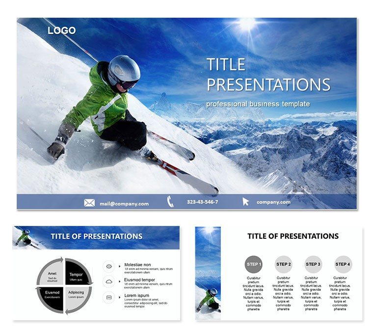 Free Downhill Skier PowerPoint Templates