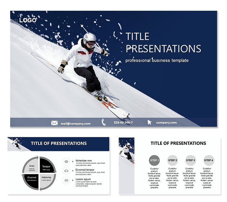 Skier Ski Resort PowerPoint Templates