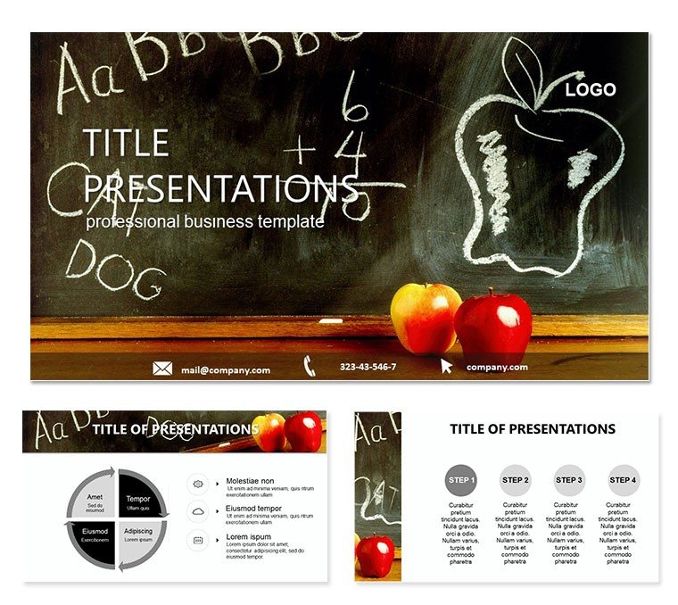 Education: School Board Apple PowerPoint Template