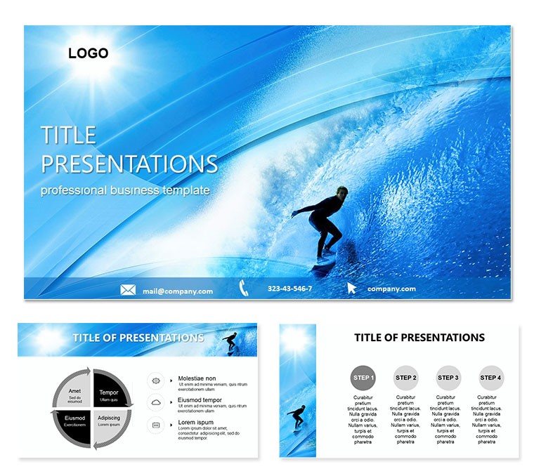 Surfing PowerPoint presentation template