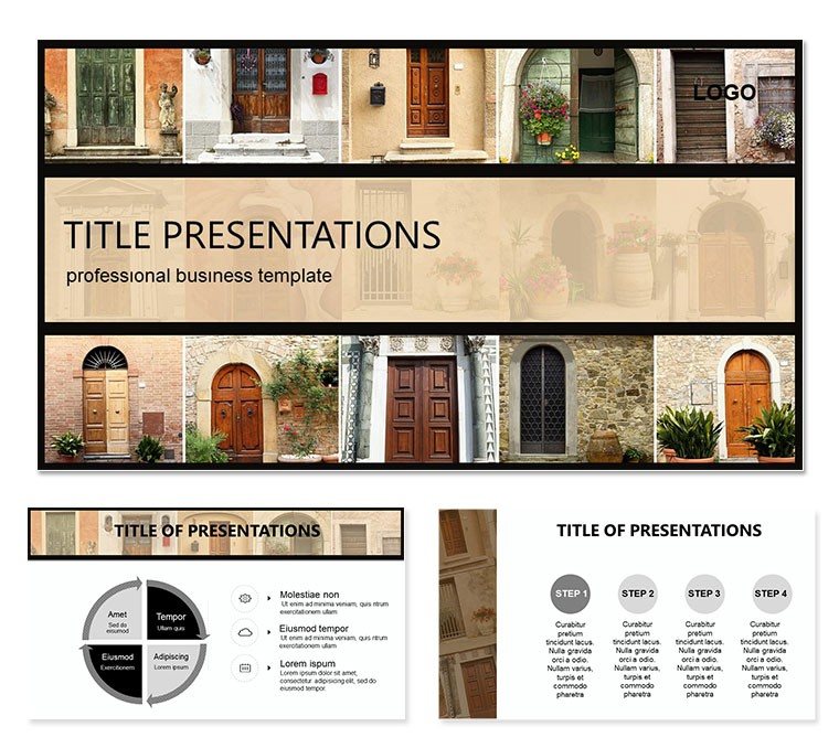 Architecture : Entrance Doors PowerPoint templates