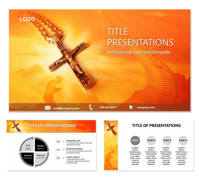 Religion Cross PowerPoint templates