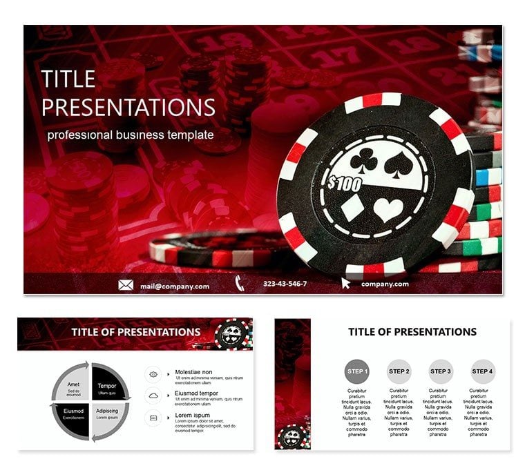 Casino Chips - Art PowerPoint templates