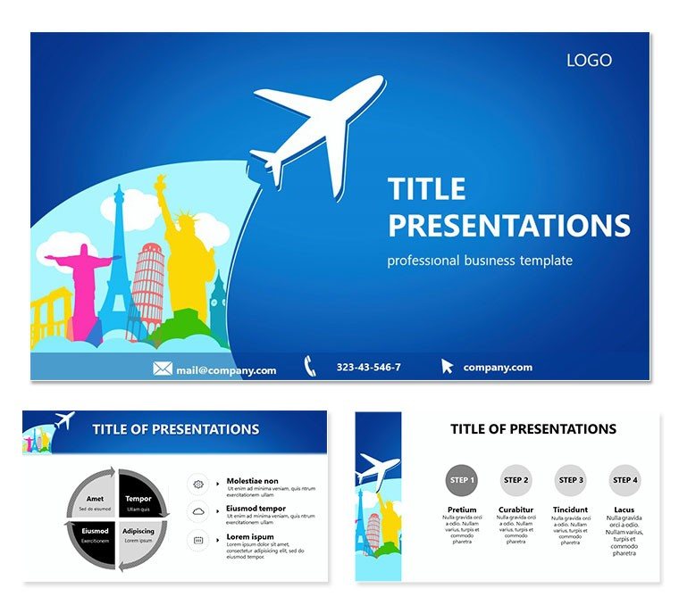 Tourist Flight PowerPoint templates