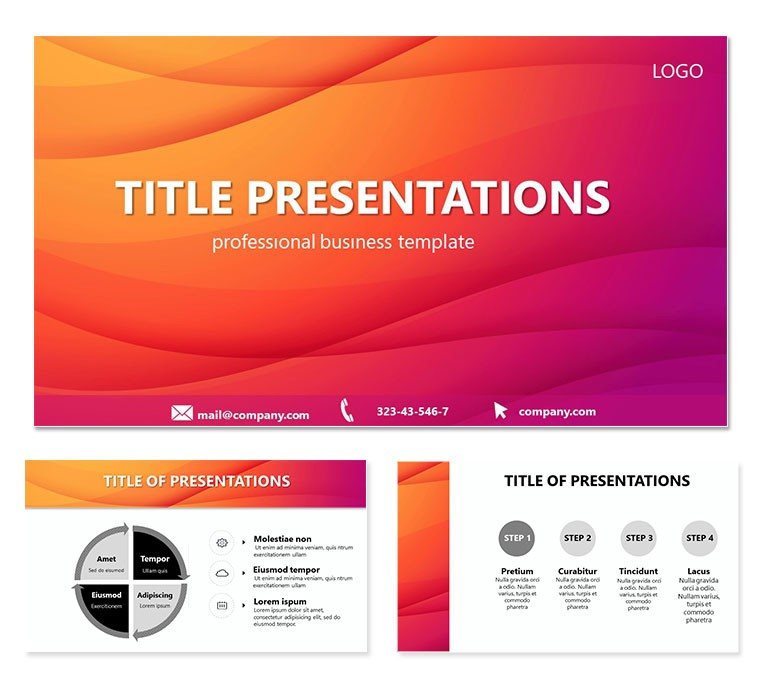 Red Firth PowerPoint template