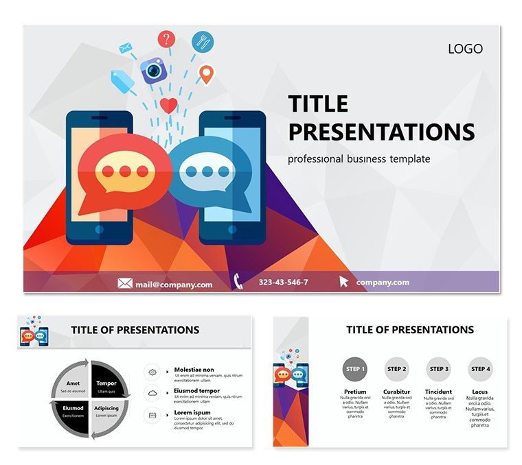 Online Social Media PowerPoint template
