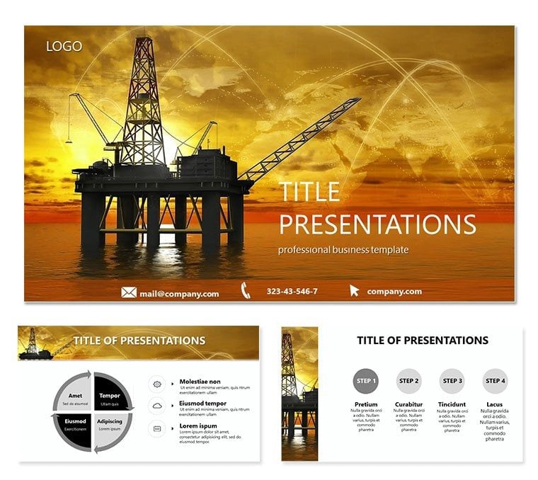 Oil Platform PowerPoint template