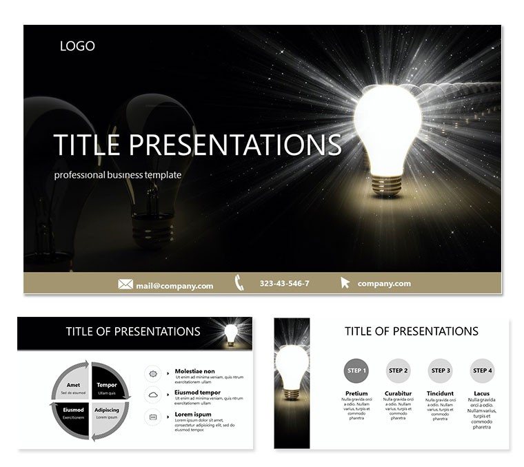 Light Bulb Idea PowerPoint template