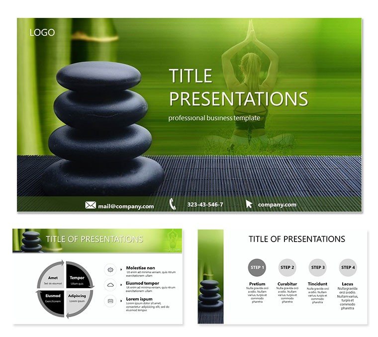 Yoga Center PowerPoint template
