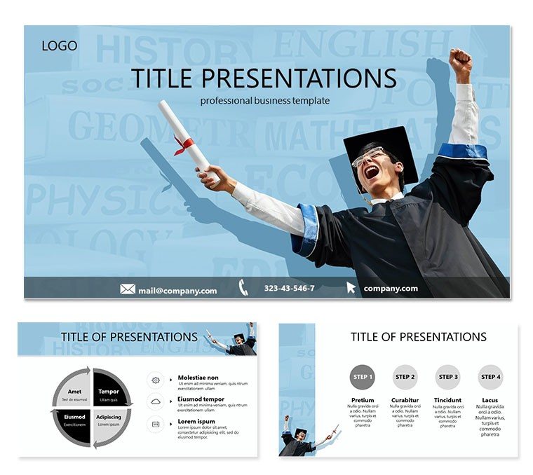 College diploma PowerPoint template