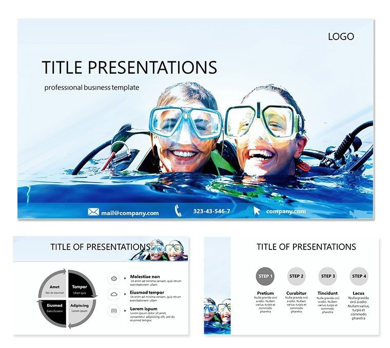 Diving Lessons PowerPoint template
