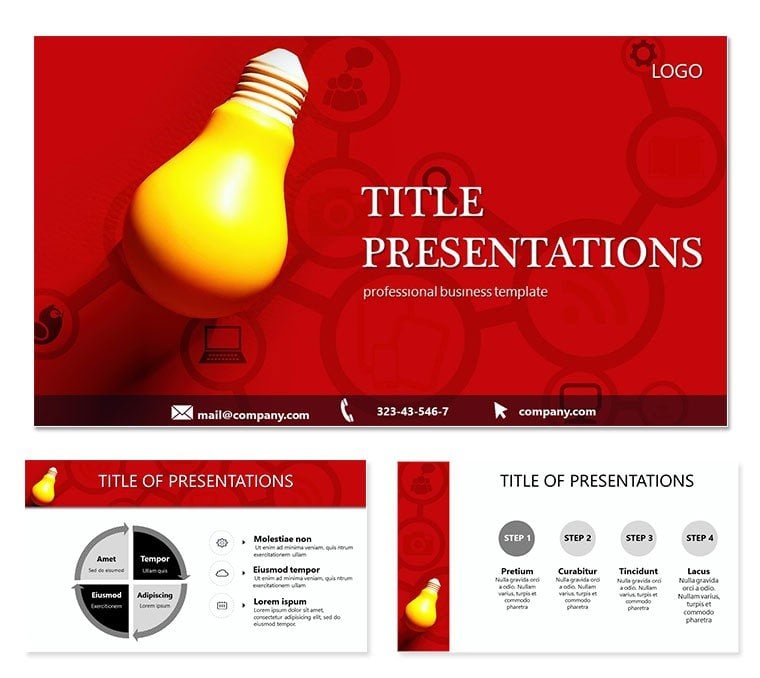 Yellow Light Strategy PowerPoint template