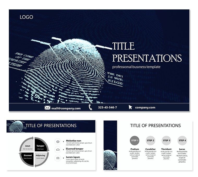 Operating fingerprints PowerPoint template