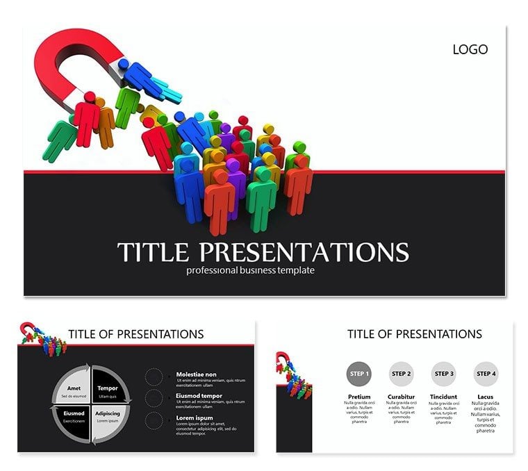 Marketing attract customers PowerPoint template